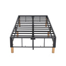 Metal Bed Frame Mattress Foundation Blue – King