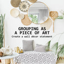 2 Set Wall Mirror Round Aluminum Frame Bathroom 70cm GOLD