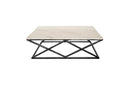 Alsea Coffee Table Black Base - White Marble