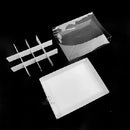 100 Pack of White Card Chocolate Sweet Soap Product Retail Gift Box - 12 bay 4x4x3cm Compartments  - Clear Slide On Lid - 16x12x3cm