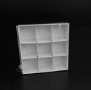 100 Pack of White Card Chocolate Sweet Soap Product Retail Gift Box - 9 bay 4x4x3cm Compartments  - Clear Slide On Lid - 12x12x3cm