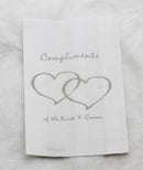 50 Pack Wedding Cake Bags Greaseproof Wax Paper Slice Take Home Favour Silver Heart n Message
