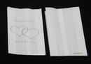50 Pack Wedding Cake Bags Greaseproof Wax Paper Slice Take Home Favour Silver Heart n Message