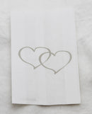 50 Pack Wedding Cake Bags Greaseproof Wax Paper Slice Take Home Favour Large Silver Heart
