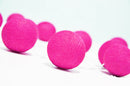 50 Ball HOT Pink LONG 5m String Light Battery Box 5cm Cotton Ball  Christmas Birthday Bbay Girl Special Occasion Decoration