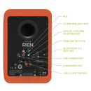 Kanto REN 200W Powered Bookshelf Speakers with HDMI ARC, USB-C, and Bluetooth 5.3 - Matte Orange, Pair