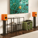 Kanto REN 200W Powered Bookshelf Speakers with HDMI ARC, USB-C, and Bluetooth 5.3 - Matte Orange, Pair