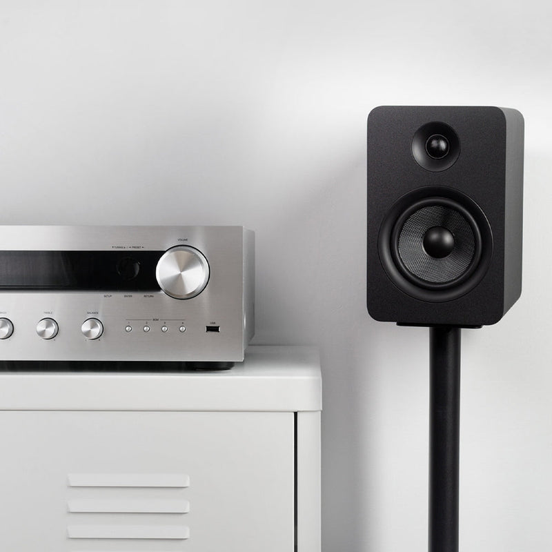 Kanto YU Passive 5.25" Speakers with 1" Silk Dome Tweeter and 5.25" Kevlar Woofer - Black, Pair