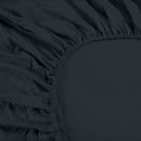 Ramesses 1000TC Linen Bamboo Fitted Sheet Combo Set Charcoal Queen
