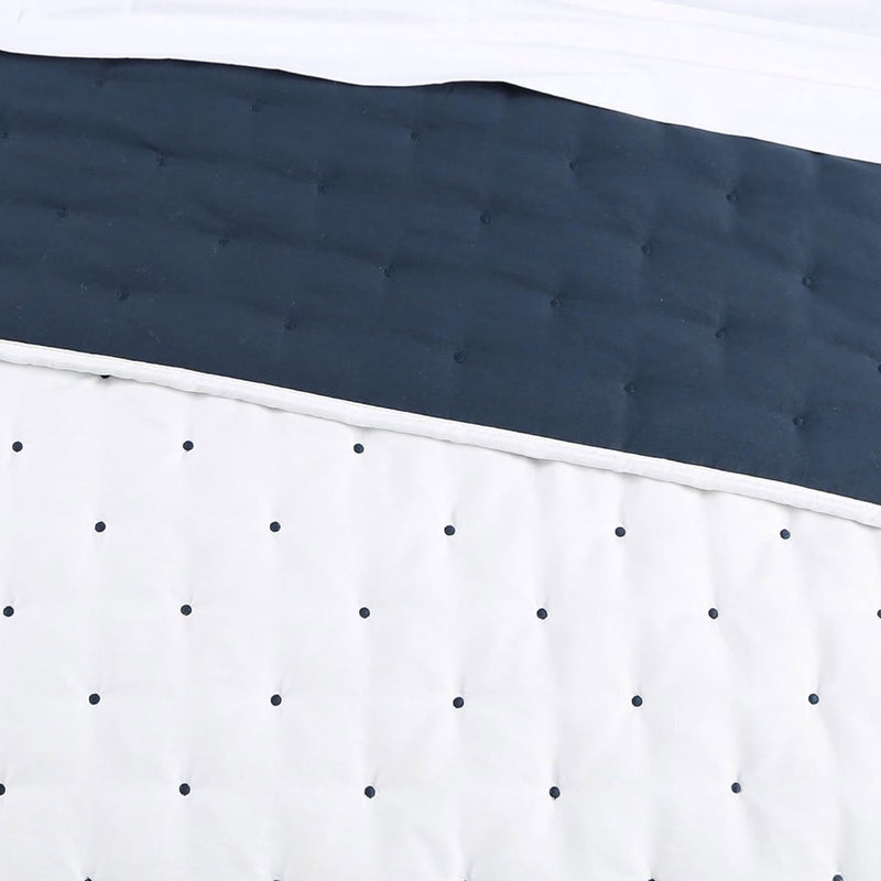 Jenny Mclean Swiss Dots Blue 3 Piece Coverlet Set Super King