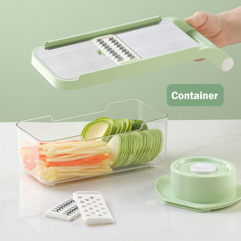 Vegetable Stainless Steel Chopper Multifunctional Food Slicer with Container Crusher Food Processor Pro Onion Grater Carrot Cutter