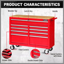9 Drawers Tool Box Chest Cabinet Trolley