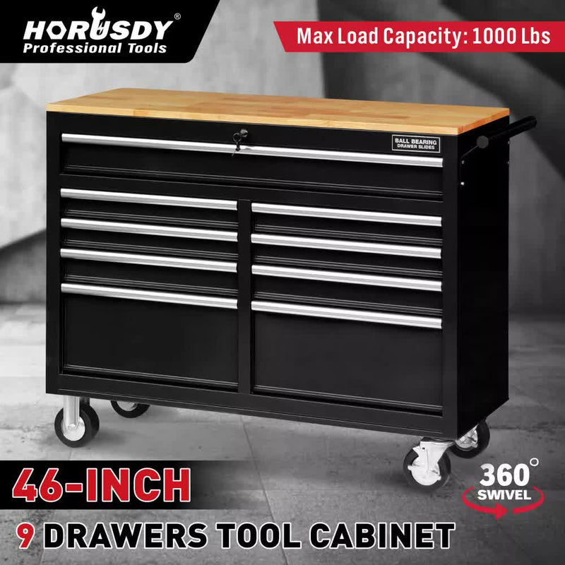 9 Drawer Tool Box Chest Cabinet Trolley