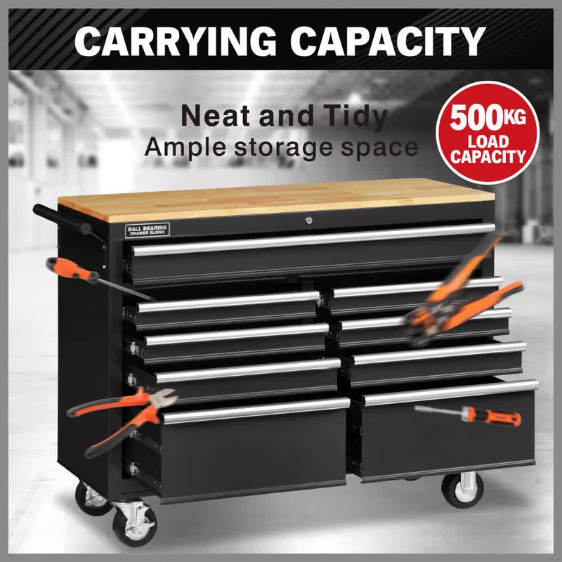 9 Drawer Tool Box Chest Cabinet Trolley