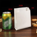 1000PCS Oil-proof Takeaway Paper Bags for Premium Takeout Supply - White-16*11*4cm