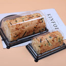100pcs Transparent Long Arch Cake Box Baking Bread Omelet Packaging Container - Large