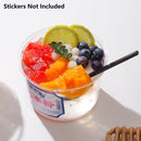 100PCS Transparent Packing Box With Cover Plastic Dessert Bowl Food Container - 12oz Bowl