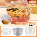 100PCS Transparent Packing Box With Cover Plastic Dessert Bowl Food Container - 8oz Bowl