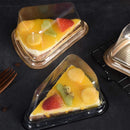 100pcs Triangle Cake Boxes for Bakery Packaging Pastry Gift Boxes for Parties - Black-8x15x7cm