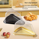100pcs Triangle Cake Boxes for Bakery Packaging Pastry Gift Boxes for Parties - Black-8x15x7cm