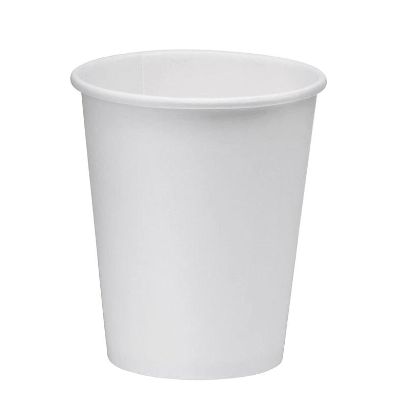 Disposable Coffee Cups Takeaway Paper Single Wall 16oz No Lids - 100pcs (50 Cups No Lids)