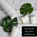 Disposable Coffee Cups Takeaway Paper Single Wall 16oz No Lids - 100pcs (50 Cups No Lids)