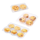 100PCS Transparent Plastic Egg Tart Box Disposable Bakery Packing Container - 25.5x17cm