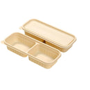 Biodegradable Corn Starch Meal Prep Containers Lids Durable Multi Compartment - A3