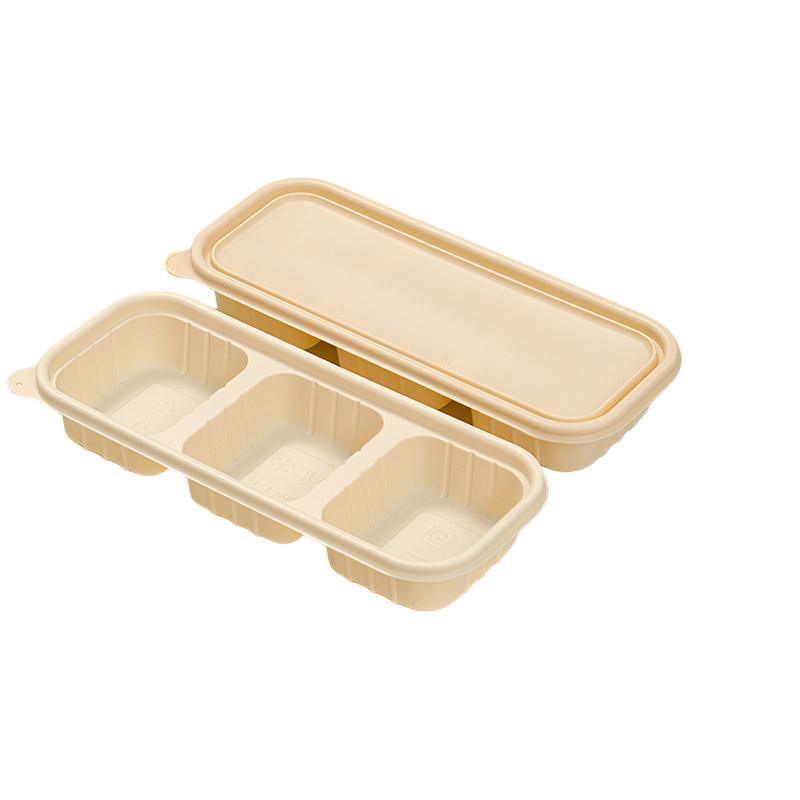 Biodegradable Corn Starch Meal Prep Containers Lids Durable Multi Compartment - C1