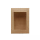 50PCS Kraft Paper Gift Boxes with PVC Window White Black Bakery Packaging Carton - L