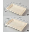 50pcs Eco-Friendly Sushi Box Rectangular Biodegradable Lunch Packaging Plate - 16 cm x 9 cm x 4.5 cm