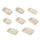 50pcs Eco-Friendly Sushi Box Rectangular Biodegradable Lunch Packaging Plate - 16.4 cm x 11.4 cm x 4.5 cm