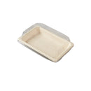 50pcs Eco-Friendly Sushi Box Rectangular Biodegradable Lunch Packaging Plate - 22 cm x 13.9 cm x 4.5 cm