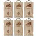 6pcs Red Wine Wooden Gift Box Packaging Storage Box for Wine Bottle Gifts - Single clamshell