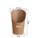 French Fries Holder Kraft Paper Cups Holder Disposable Paper Cups - 22OZ