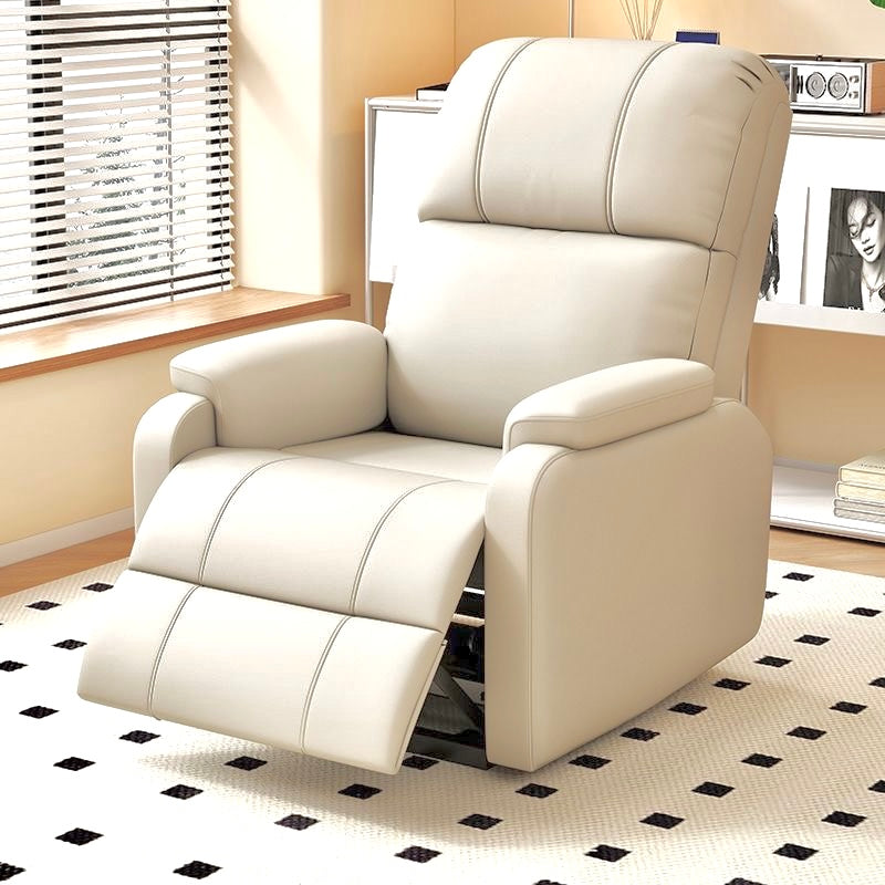 Faux Leather Push Back Theater Recliner Sofa Leisure Lazy Single Sofa for Living Room Bedroom