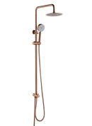 Brushed Rose Gold Copper shower set w diverter