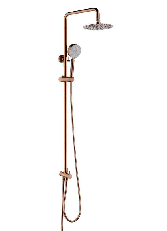 Brushed Rose Gold Copper shower set w diverter