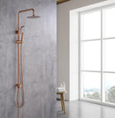 Brushed Rose Gold Copper shower set w diverter