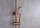 Brushed Rose Gold Copper shower set w diverter