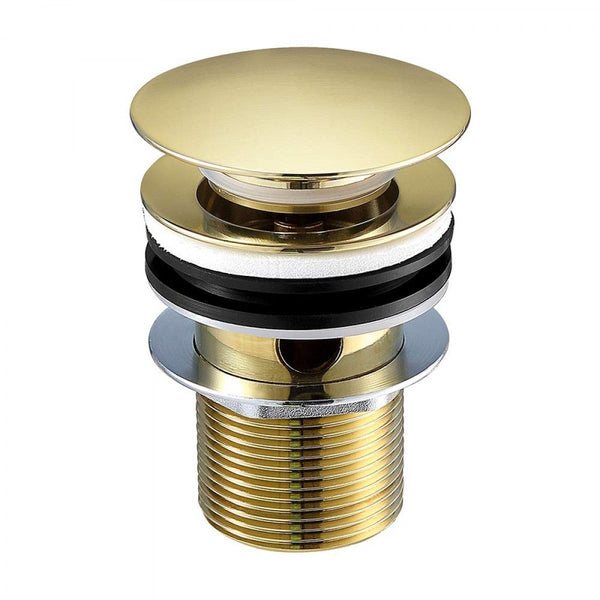 new Burnished Brass gold Brushed Pop Up Waste Plug 40 mm NO Overflow