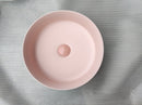 Matte Pink Round 360 mm Dia top counter porcelain sink
