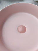 Matte Pink Round 360 mm Dia top counter porcelain sink