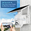 Solar-Powered Wifi Camera With 1080P Hd Pir Alarm Night Vision And Two-Way Audio