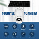Solar-Powered Wifi Camera With 1080P Hd Pir Alarm Night Vision And Two-Way Audio