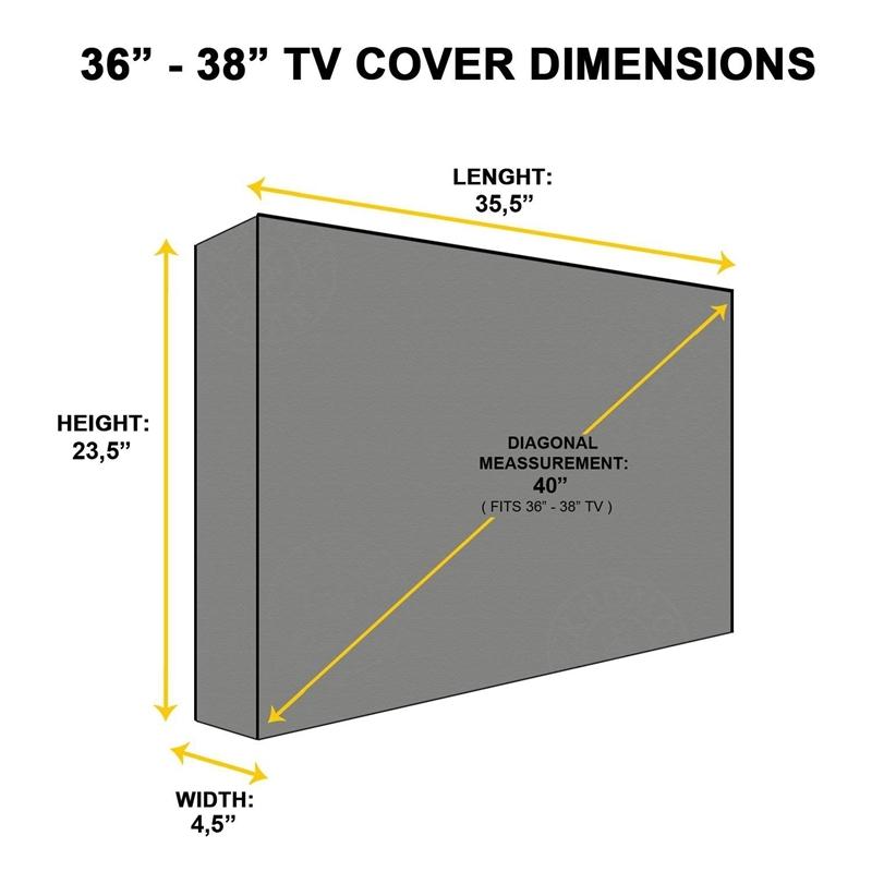 Universal Outdoor Tv Cover - Waterproof & Dustproof - Fits 36-38 Inches