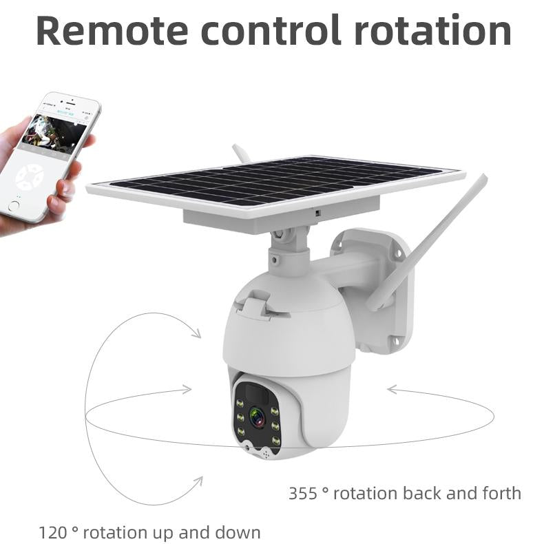 Wireless Solar Ip Camera With 1080P Hd Motion Detection Night Vision And Tf Card Support