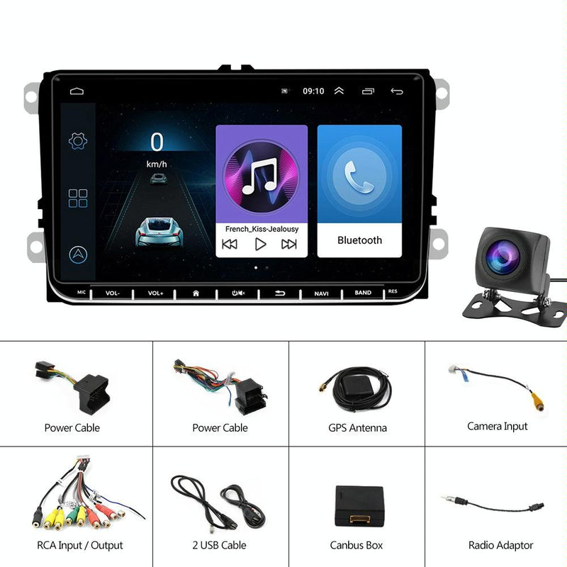 9 Inch Carplay Android10.0 Navigator Player + Ahd Camera - Volkswagen 1 + 16G