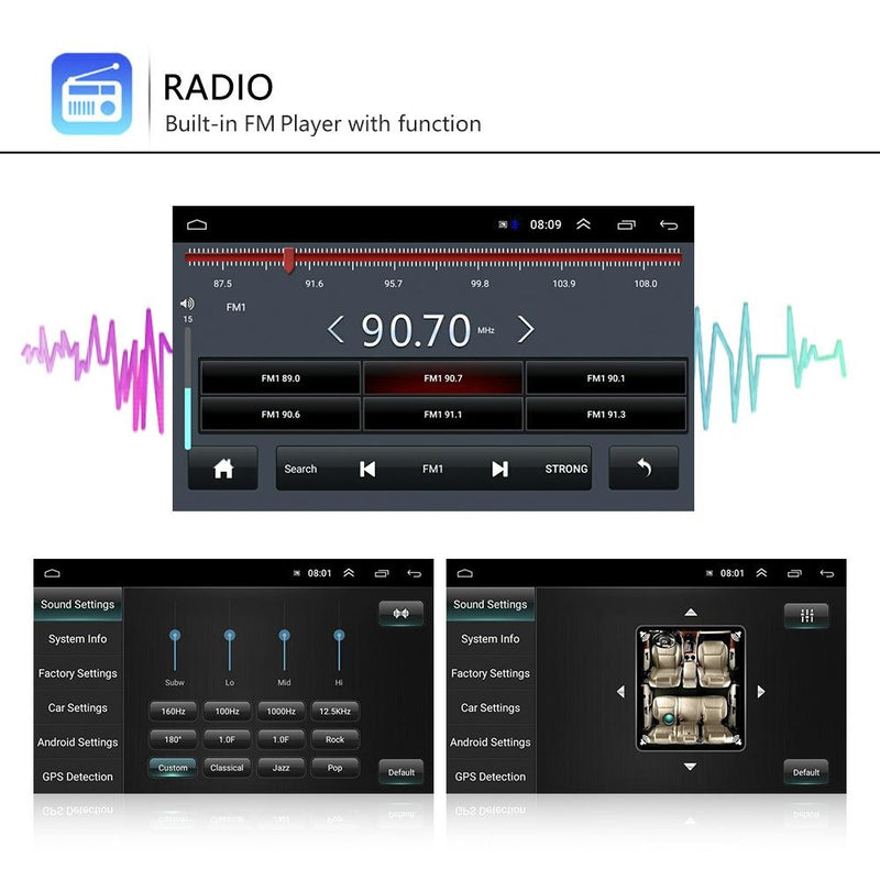 7 Inch Android Car Navigation Player + Wireless Carplay + Ahd Camera