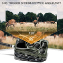 Waterproof 3G Hunting Trail Camera With Night Vision And 120 Degree Pir Angle